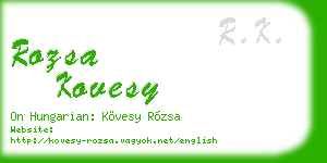 rozsa kovesy business card